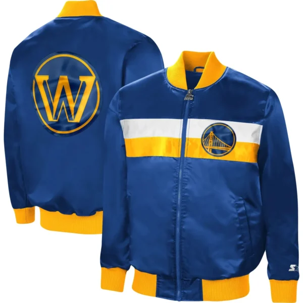 Golden State Warriors The Ambassador Real Satin Full-Zip Jacket 1