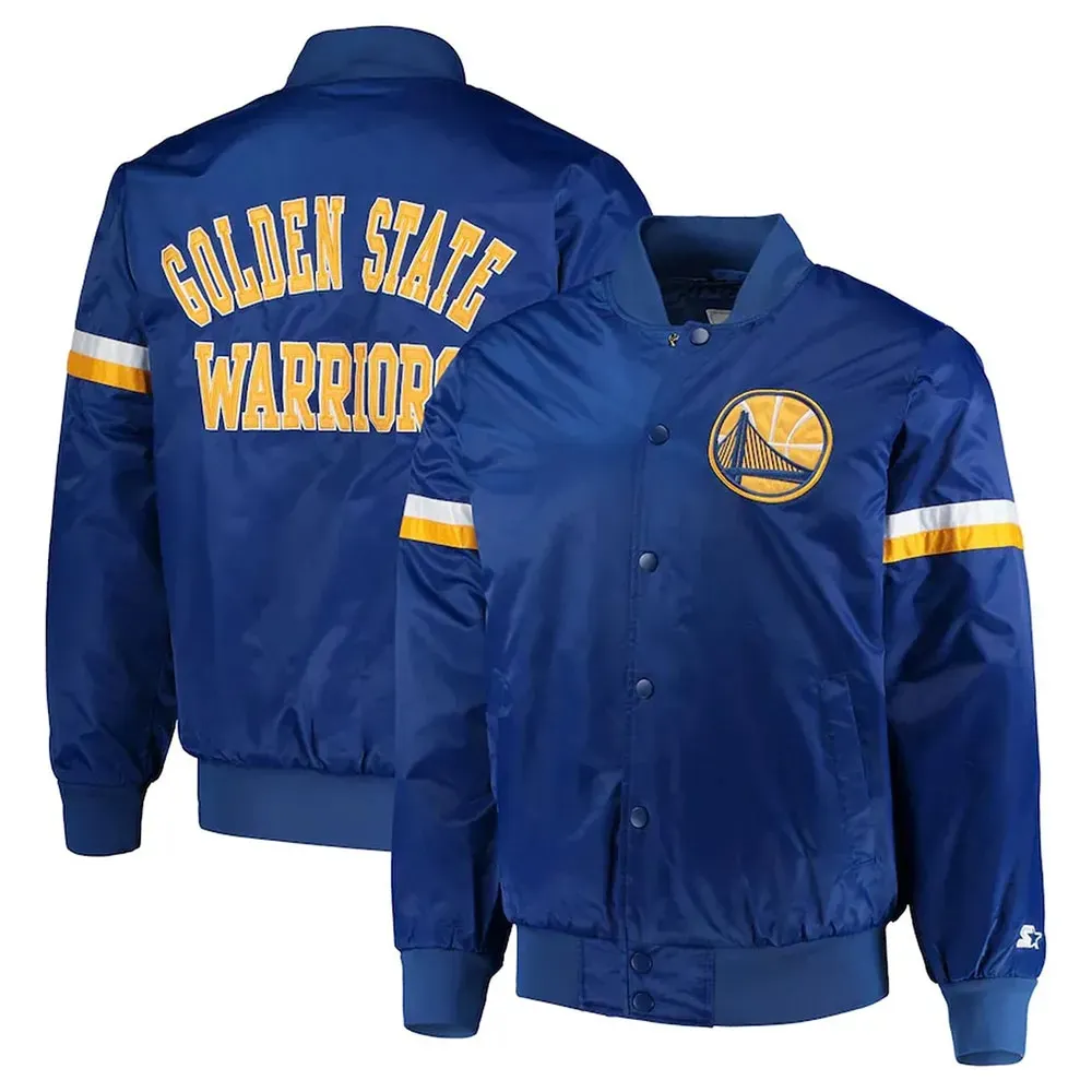 Golden State Warriors The Champ Royal Real Satin Jacket 1