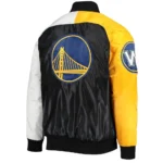 Golden State Warriors Tri-Color Real Satin Varsity Jackets