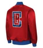 LA Clippers The Ambassador Full-Zip Red Real Satin Varsity Jackets