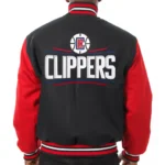 Los Angeles Clippers Black Real Wool Varsity Jackets