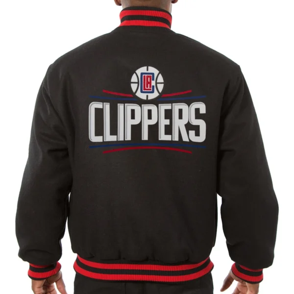 Los Angeles Clippers Black Real Wool Varsity Jackets