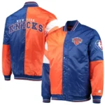 New York Knicks 75th Anniversary Leader Color Block Real Satin Jacket 1