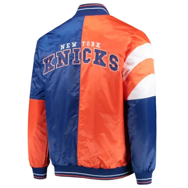 New York Knicks 75th Anniversary Leader Color Block Real Satin Jackets