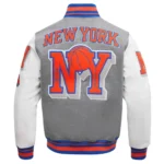 New York Knicks Mashup Real Wool & Leather Varsity Jackets