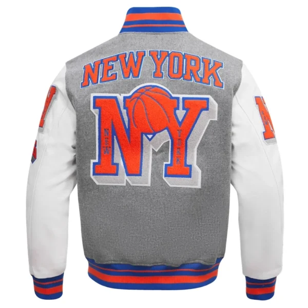 New York Knicks Mashup Real Wool & Leather Varsity Jackets