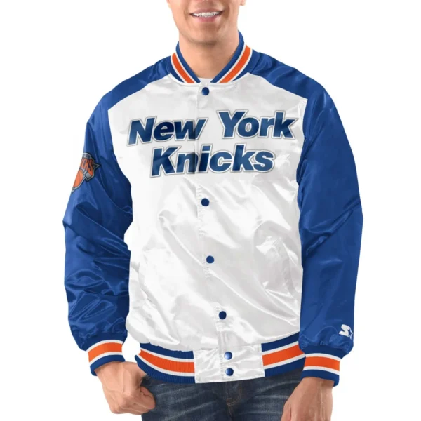 New York Knicks Renegade Real Satin Varsity Jacket