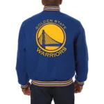 Unisex Golden State Warriors Blue Wool Varsity Jacket 1